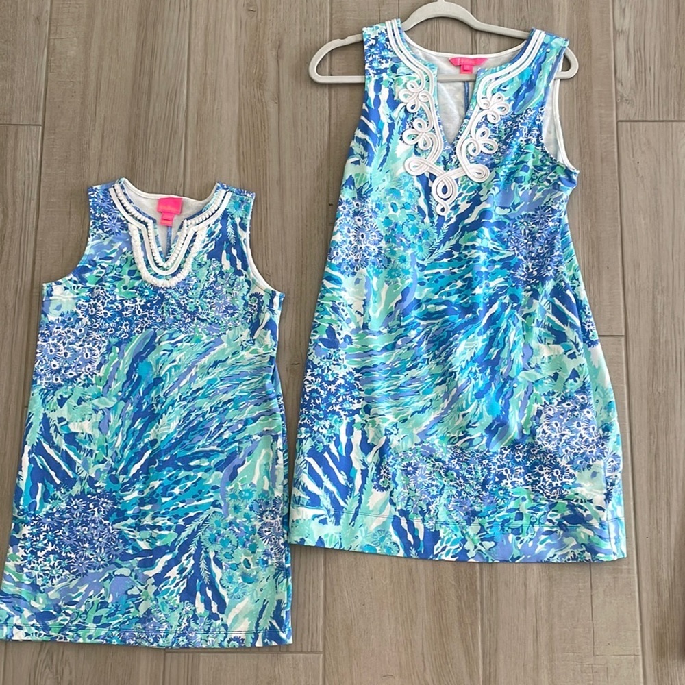 TWO dresses*Mommy and me matching dresses , adult  size M, girls youth XL 12-14